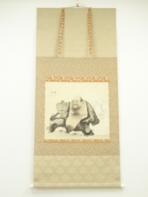 JAPANESE HANGING SCROLL / HAND PAINTED / HOTEI GOD